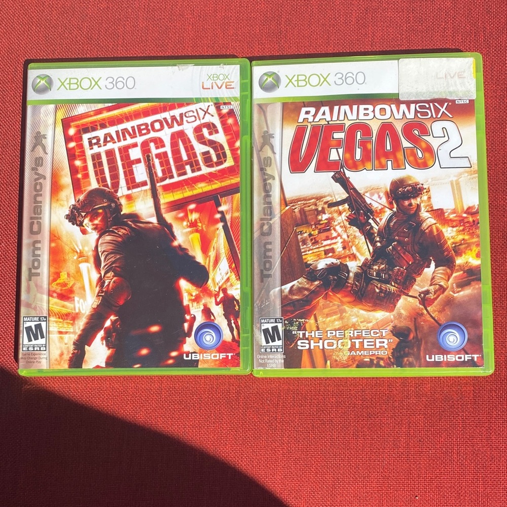 Ubisoft Rainbow Six Vegas & Vegas 2 for Xbox 360 - Green Case